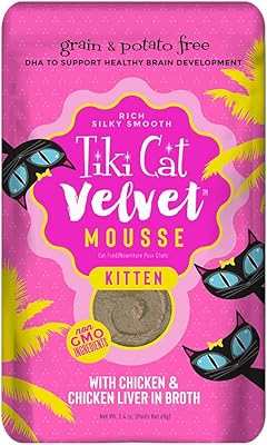 Wet food for Tikicato Velvety foam kitten, 2.4 oz, bag.. Shop from anywhere in Nigeria and receive your DIAYTAR purchases at affordable prices within a week.