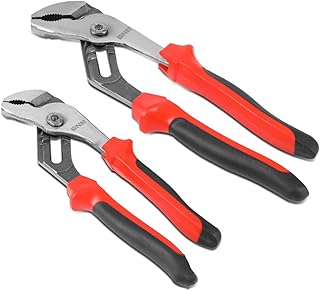 Set of 2 articulated pliers DNA Motoring Tools -00065 - Solid jaw pliers with thermally treated teeth, PVC handles, satin finish.. Your ideal shopping companion, DIAYTAR NIGERIA offers unmatched variety with delivery within a week.