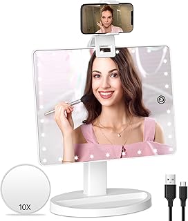 Light makeup mirror with mobile support with lights and 10x magnification.. Discover unbeatable variety on DIAYTAR Nigeria — shop today, delivered this week.