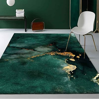 Emerald Green Green Green Marble Marble Floor Carpets, Industrial abstract carpets, modern 3x5 feet washable carpets for home and interior.. Shop with confidence at Nigeria's leading affordable e-commerce platform with reliable delivery services.