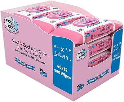 Cool & cool baby wipes, 80 wipes, set of 12.. DIAYTAR NIGERIA transforms dreams into deliveries with our affordable prices and reliable shipping.
