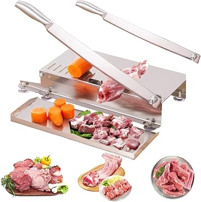SJDFK manual meat slicer in stainless steel, beef, chicken, fish and beef slicer for domestic and commercial cuisine, 15.3 inch.. DIAYTAR NIGERIA combines extensive product options with budget-friendly prices, delivered in 5-8 days.