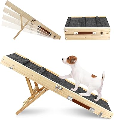 Adjustable ramp for dogs portable and foldable wooden ramps for pets.. From checkout to your doorstep in less than a week — DIAYTAR Nigeria.