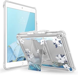 IPAD 9/8/7 generation I-Blason shell, iPad 10.2 (version 2019/2021/2021), transparent fine protection shells with integrated crutch and interior bumper in TPU (ocean flower).. Discover the convenience of DIAYTAR NIGERIA's vast e-commerce platform with delivery in just 5-8 days.
