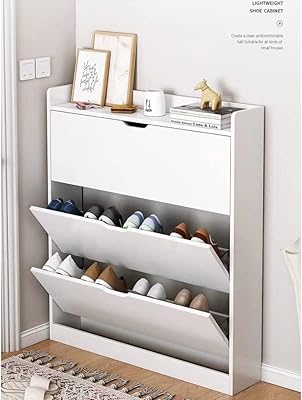 Ultra-fine LED shoe cabinet in solid wood, narrow door, bedroom, beautiful design, wall mounting, anti-dust, suitable for bedroom and university dorm (white 100 x 17 x 115 cm).. Nigeria's fastest-growing e-commerce site offers unbeatable prices and delivery within 8 days.