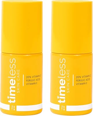 Timeless 20% Vitamin C + E and Ferulic Acid Timeless Serum - 30 ml, Pack of 2 - Light and non -oily formula - for daily use to lighten and restore healthy skin - Recommended for all skin types.. Don’t wait weeks for international shipping. DIAYTAR Nigeria offers local delivery within 5 to 8 days, so you get your items when you actually need them.