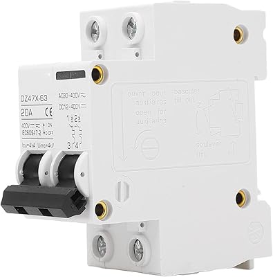AC 20A 400V 2B circuit breaker - Protective circuit breaker against quick trigger overload adapted to the system of photovoltaic solar panels for mounting on 35 mm DIN bar.. Experience hassle-free shopping with DIAYTAR NIGERIA's user-friendly platform and prompt delivery service.