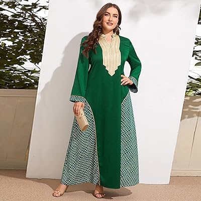 Jenny Abaya Kaftan Ramadan Dubai Saudi Arabia Türkiye Modest Islamic Dress Abaya For Woman, Long Abaya for Jellaba Woman Kaftan (Color: Green, Size: 4xl).. Buy better with DIAYTAR Nigeria — the ultimate e-commerce platform in Nigeria.
