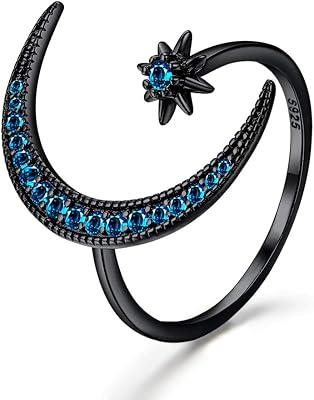 Sterling Ring Sterling Moon Moon Star For Women.. Shopping made simple with DIAYTAR NIGERIA's vast selection and budget-friendly nationwide delivery.