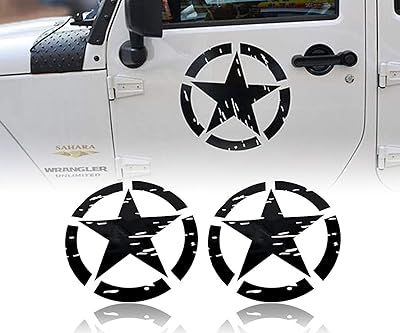 Hawk Road car sticker with American military star pattern for car/truck/Ford F150/Jeep Wrangler - 2 rooms (16.1 inches).. DIAYTAR NIGERIA delivers more than expected with our extensive catalog and 5-8 day delivery service.