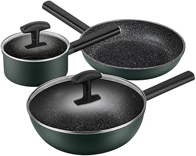 SDFGH 3 -room stainless steel kitchen battery, non -stick, thickens the bottom of the pan, thick and durable.. From essentials to electronics, DIAYTAR Nigeria ships your order in no time.