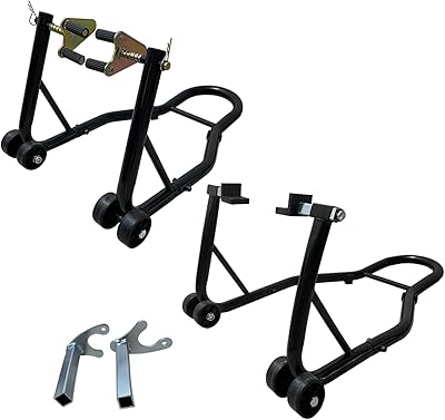 Universal balancing support for front and rear motorcycle wheels with oscillating arms, universal for most combos of motorcycles for suzuki yamaha honda kawasaki, black.. DIAYTAR NIGERIA: Connecting every Nigerian with quality products at prices everyone can afford.