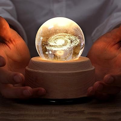 Design music box 3D KH crystal ball with rotary LED light and base.. DIAYTAR NIGERIA makes online shopping accessible with our comprehensive platform and prompt delivery service.