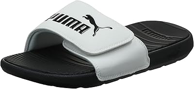 Puma Cool Cut Velcro sandals for men, blue and white.. Your shopping journey simplified with DIAYTAR NIGERIA's vast selection and budget-friendly shipping.