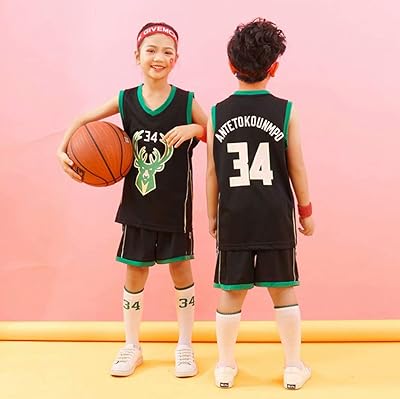 Milwaukee Bucks #34 Giannis Antetokounmpo Jersey Maillot Breathable Sleeve Costume of basketball training (130-200 cm), size S.. DIAYTAR NIGERIA: Your affordable marketplace with reliable 5-8 day shipping across Nigeria.