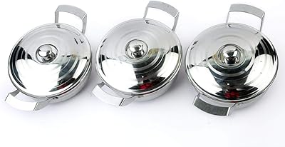 Multi-purpose kitchen battery sale and frying stove in stainless steel with cover, set of 3 rooms (600 ml).. Get the deals you love and the delivery speed you need at DIAYTAR Nigeria.