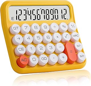 Office calculator Sweet Seven - large 12 -digit LCD screen, basic standard calculator with large buttons for school, house and work (yellow).. DIAYTAR NIGERIA: Where shopping meets satisfaction with affordable prices and prompt delivery services.