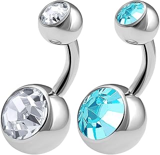 2 pieces of shallow stomach rings in caliber surgical steel.. Experience budget-friendly shopping at DIAYTAR NIGERIA, Nigeria's premier online marketplace with quick delivery.