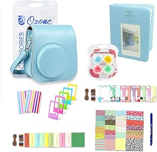 Fujifilm ozone accessories set, PU in instax mini 11/12 leather case with strap, frames, wall decoration, border and stickers for camera, card marker, mini lens filter, album 64 pockets - blue blue.. Nigeria's e-commerce leader delivers unmatched variety and value to your doorstep in just 5-8 days.