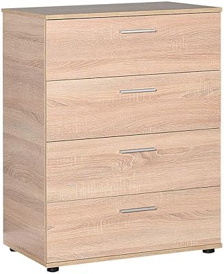 Love Furniture Trendline Drawer Wardrobe with 4 drawers, dimensions 73 cm x 96 cm x 44 cm, Sonoma.. DIAYTAR Nigeria — the online store where variety meets value.