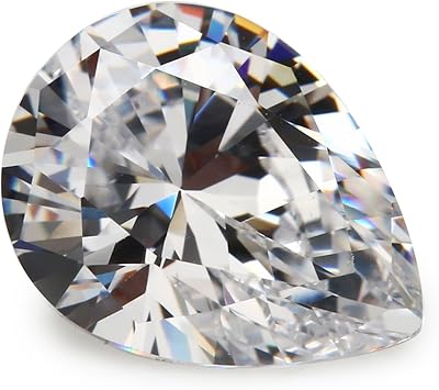 50pcs Size 6x8mm Pear shape White Coule Cup Cubic Zircony Stone Cz stones in bulk giants (6x8mm 50pcs).. DIAYTAR NIGERIA: Where shopping is easy, prices are low, and delivery is just days away.