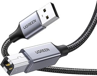 USB 2.0 A to USB B woven Ugreen printer cable compatible with the USB printers and scanners Type B Epson, HP Deskjet/Envy, Canon, Lexmark, Samsung, Dell, Brother, DAC, Digital Piano, etc. (3m).. Embrace a new era of online shopping with DIAYTAR NIGERIA's extensive range and budget-friendly prices.