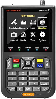 TV signal detector ECAM V8 2 DVB-S/S2X signal receiver with 3.5-inch LCD H.264 screen, Automatic calculation angle and 4000 mAh battery.. Navigate through thousands of products at pocket-friendly prices with DIAYTAR NIGERIA's easy-to-use platform.