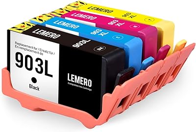 4 Print cartridges Reunableing LeMero 903L 903XL compatible with the Tout-en-An HP Officejet Pro 6950 6970 6860 6868 6975 6978 printer.. DIAYTAR NIGERIA: Connecting Nigerians with affordable products through our expansive e-commerce platform.