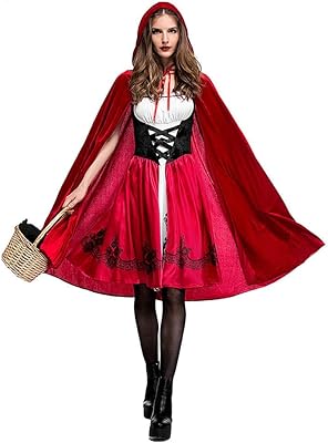 Red Chaperon Cosplay Gothic costume for women with cape.. DIAYTAR NIGERIA: Empowering Nigerians with access to affordable products delivered within 8 days.