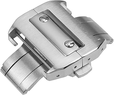 Santos 100 watch bracelet in stainless steel with Deploying Papillon Howdy Pour Log for Santos watch 18 mm 21 mm (Color: Silver, Size: 21 mm).. Unlock access to a wide range of products with DIAYTAR NIGERIA's affordable e-commerce platform.