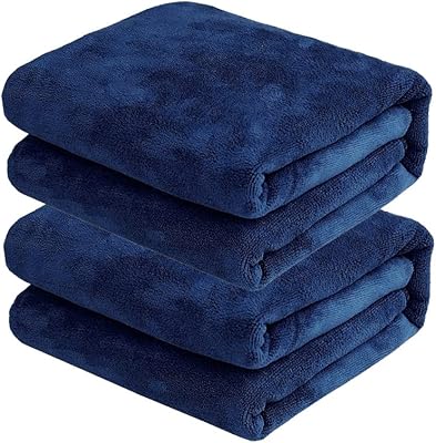 2-piece microfiber bath towel Size 70 x 140 cm, soft, durable, super absorbent, fast drying, does not discolour, multi-use for sport, travel, fitness, yoga (navy blue).. Shop with purpose at DIAYTAR NIGERIA and discover a world of products at budget-friendly prices.
