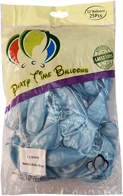 12 "Latex Party Time - blue, 25 pieces.. Enjoy stress-free shopping with affordable prices on DIAYTAR Nigeria.