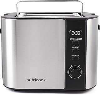 Nutricook 2-sliced ​​digital toaster with LED screen, stainless steel toaster with 2 extra long and wide slots, silver, T102S, 2 year warranty \ ".. Experience the joy of discovery with DIAYTAR NIGERIA's vast catalog and nationwide affordable delivery.