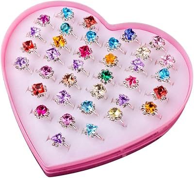 36 Modern and cute princess rings, children's toys, children's players, girls and women.. DIAYTAR NIGERIA revolutionizes access to quality products with affordable prices and dependable shipping.