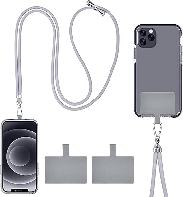 Adjustable gray phone strap with phone suspension - perfect for various scenarios, free your hands comfortably.. Shop confidently with DIAYTAR NIGERIA's vast product range and budget-friendly nationwide shipping.