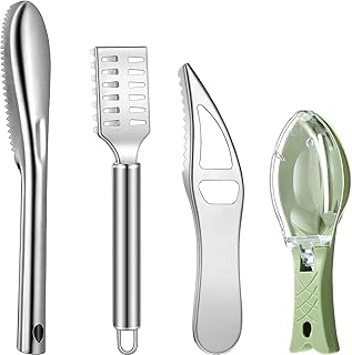 4 parts in stainless stainless stainlessness of fish scales, cleaning tool for peeler peeler peeler peeling with open-lock for kitchen cleaning tools (4 rooms).. Shop the future with DIAYTAR NIGERIA - thousands of products, unbeatable prices, delivery within a week.