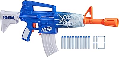 Fortnite Blue Shock Blaster nerve with 10 clips of darts and 10 darts Nerf Elite, includes an additional code to unlock the beat rap in play, a motorized dart launcher.. Your complete e-commerce destination, DIAYTAR NIGERIA combines variety with budget-friendly nationwide shipping.