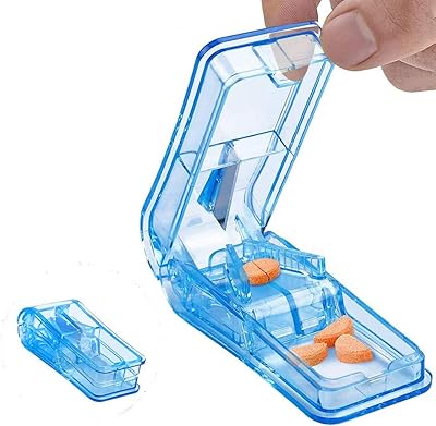 Portable shower showway with 2 in 1 blade, pills separator, transparent blue color, large small pieces half or quarter.. DIAYTAR NIGERIA: Where shopping is easy, prices are low, and delivery is just days away.