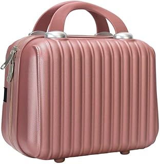 Small rigid travel bag for cosmetics organizer, size 12 inch, in PC and ABS plastic, classic design for women and girls., Rose gold, one size, H002.. DIAYTAR NIGERIA: Bringing quality products to your doorstep at prices that won't break the bank.