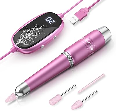 Beloving Electric nail drill, Portable electric nail file, acrylic nail nail drills with LED speed display, professional manicure and pedicure polishing tools for domestic and living room, pink, pink.. Your complete e-commerce destination, DIAYTAR NIGERIA combines variety with budget-friendly nationwide shipping.