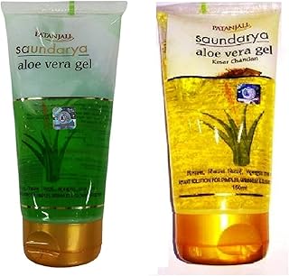 Aloe Vera Patanjali and Kesar Chandan Aloe Vera Gels (150 ml each).. Experience shopping freedom with DIAYTAR NIGERIA's vast catalog and nationwide 5-8 day shipping.