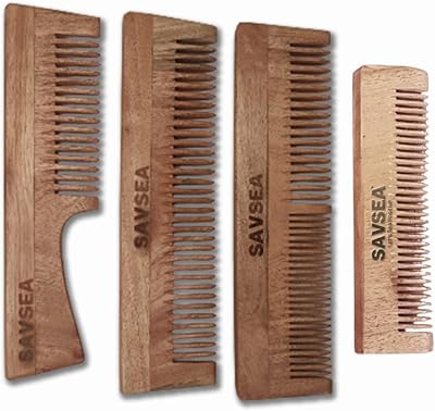 SAFSI WOOD FOR WOMEN | Package of 4 Neem wooden combs for men | Large and soft neem wood comb for growth and control of hair loss, new package of 4.. DIAYTAR NIGERIA: Where shopping dreams come true with budget-friendly prices and nationwide shipping.