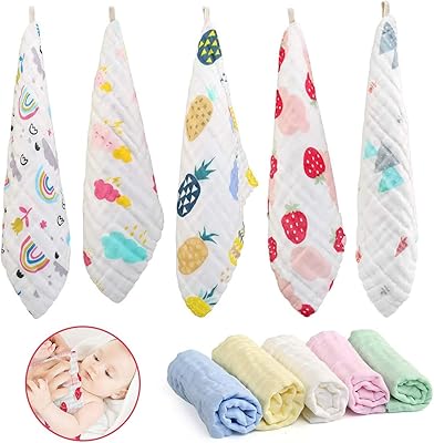 Baby reusable cotton muslin (package of 10.30 x 30 cm).. Great deals and fast delivery — the DIAYTAR Nigeria guarantee.