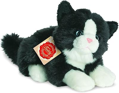 Toy for black and white cat. Sweet plush Teddy Hermann. 20 cm. 906896.. Discover a new way to shop with DIAYTAR NIGERIA's comprehensive marketplace and quick delivery options.