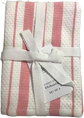 WILLIAMS SONOMA classic stripes in geranium pink (batch of 4).. DIAYTAR NIGERIA revolutionizes online shopping with competitive prices and reliable 5-8 day delivery.
