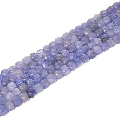 Precious natural tanzanite stone of 4 mm, square cubic pearls in 16 "for the manufacture of jewelry to make yourself.. Your ideal shopping companion, DIAYTAR NIGERIA offers unmatched variety with delivery within a week.
