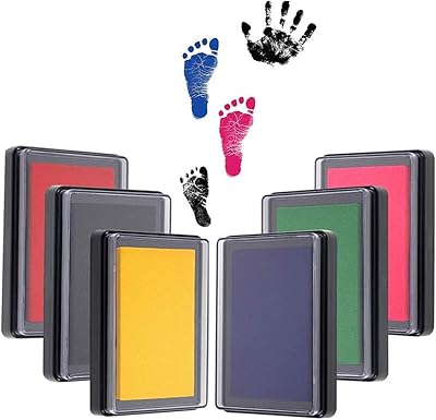 Making Tech Tampons Encreurs for hands and feet fingerprints - 6 pieces - Non -toxic and safe print kits for children - Encroads for hand and easy -to -wash foot fingerprints for children.. DIAYTAR NIGERIA: Bringing the marketplace to every Nigerian with affordable prices and quick delivery.
