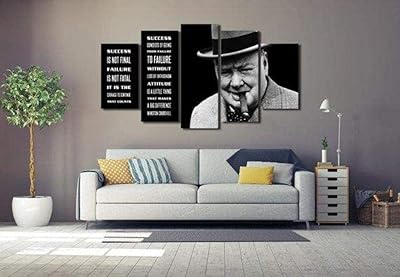 Qqyyyt Impressions on canvas 5 Winston Churchill panels (Burchill Inson) Several paintings on canvas 5 panels - Modern wall decorations for the living room.. Shop from Nigeria's largest product selection at DIAYTAR, with budget-friendly prices and swift delivery.