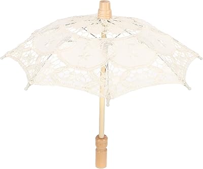 Lace umbrella, vintage wedding umbrella for costume party photography and party supplies (beige).. Your shopping needs fulfilled through DIAYTAR NIGERIA's extensive selection and nationwide delivery.