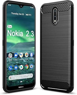 Protective shell for Nokia 2.3 (6.2 inches) in flexible silicone brushed to the carbon fiber (black).. Affordable choices, delivered fast — that's the DIAYTAR Nigeria promise.